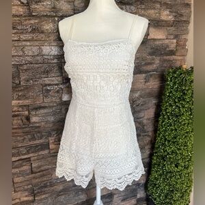 Kendall & Kylie Cream Lace Dress